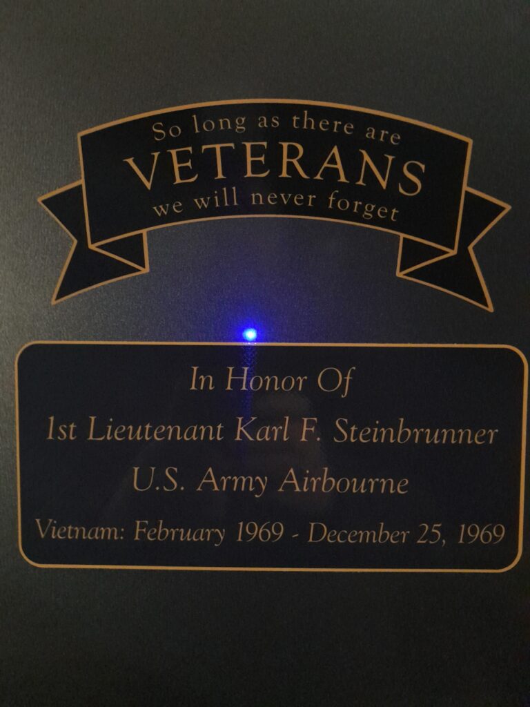 1st Lieutenant Karl F. Steinbrunner US Army Airbourne Vietnam: February 1969 - December 25, 1969