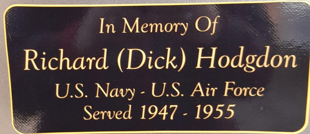 In Honor of the Memory Of Richard (Dick) Holgdon